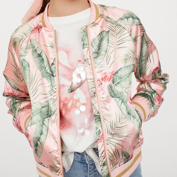 H&M Other - Karolina Kijak X H&M Flamingo Bomber Jacket Size 11-12Y